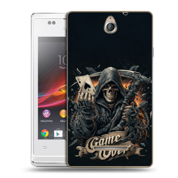 Силиконовый чехол на Sony Xperia E с принтом Скелет карты Силиконовый чехол на Sony Xperia E с принтом Скелет карты