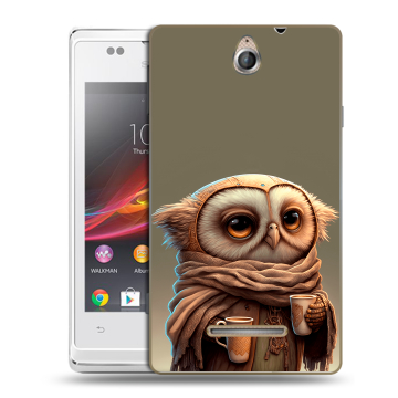 Силиконовый чехол на Sony Xperia E с принтом Сова Силиконовый чехол на Sony Xperia E с принтом Сова