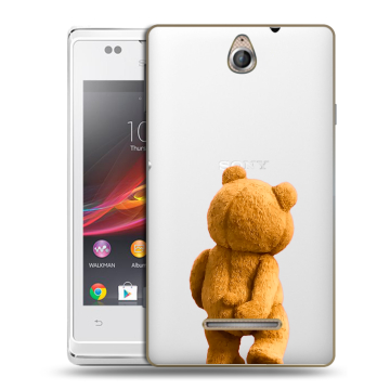 Силиконовый чехол на Sony Xperia E с принтом Медведь