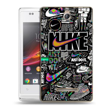 Силиконовый чехол на Sony Xperia E с принтом Найк Силиконовый чехол на Sony Xperia E с принтом Найк