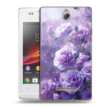 Силиконовый чехол на Sony Xperia E с принтом Розы цветы Силиконовый чехол на Sony Xperia E с принтом Розы цветы