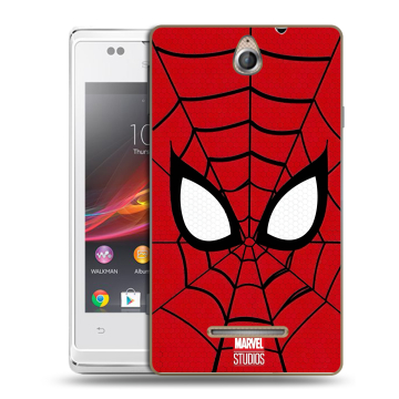 Силиконовый чехол на Sony Xperia E с принтом человек паук spiderman Силиконовый чехол на Sony Xperia E с принтом человек паук spiderman