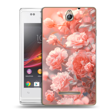 Силиконовый чехол на Sony Xperia E с принтом Розы цветы