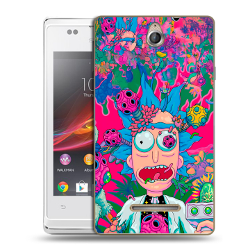 Силиконовый чехол на Sony Xperia E с принтом Рик и Морти Rick Morty