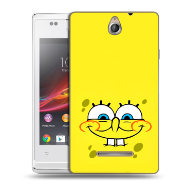 Силиконовый чехол на Sony Xperia E с принтом спанчбоб спанч боб Силиконовый чехол на Sony Xperia E с принтом спанчбоб спанч боб