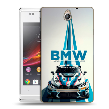 Силиконовый чехол на Sony Xperia E с принтом БМВ BMW