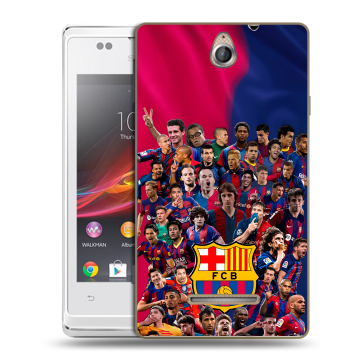 Силиконовый чехол на Sony Xperia E с принтом Барселона Barcelona Силиконовый чехол на Sony Xperia E с принтом Барселона Barcelona