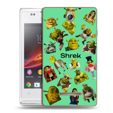 Силиконовый чехол на Sony Xperia E с принтом Шрек Shrek