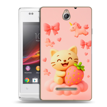 Силиконовый чехол на Sony Xperia E с принтом для девочек