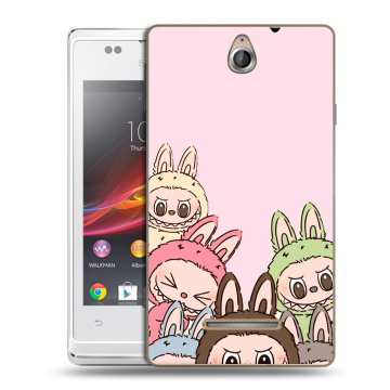 Силиконовый чехол на Sony Xperia E с принтом Лабубу