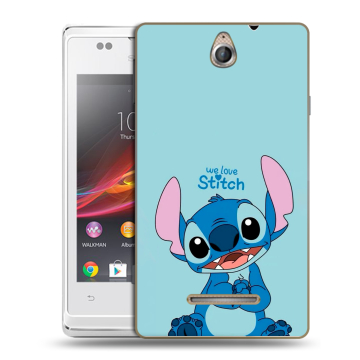 Силиконовый чехол на Sony Xperia E с принтом Лило и Стич Силиконовый чехол на Sony Xperia E с принтом Лило и Стич