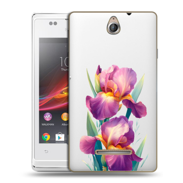 Силиконовый чехол на Sony Xperia E с принтом Цветы орхидеи