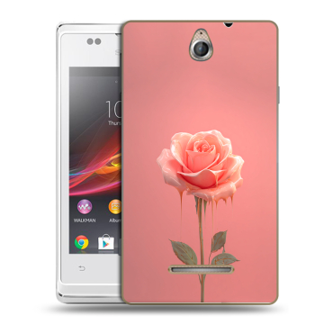 Силиконовый чехол на Sony Xperia E с принтом Розовая роза