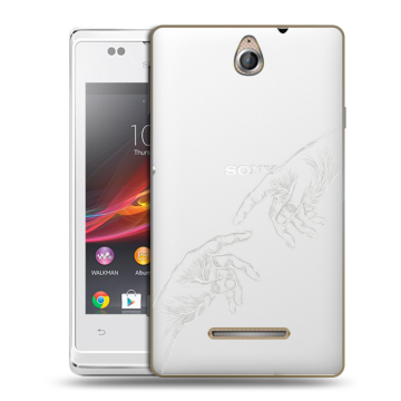 Силиконовый чехол на Sony Xperia E с принтом Сотворение мира