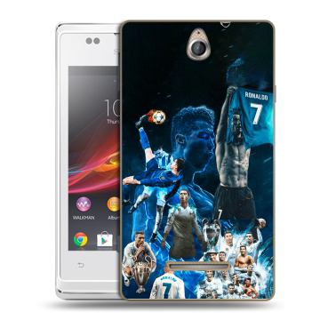 Силиконовый чехол на Sony Xperia E с принтом Реал Роналдо Силиконовый чехол на Sony Xperia E с принтом Реал Роналдо