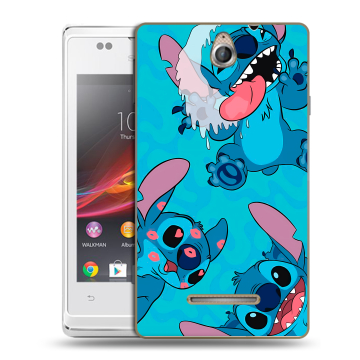 Силиконовый чехол на Sony Xperia E с принтом Лило и Стич Силиконовый чехол на Sony Xperia E с принтом Лило и Стич