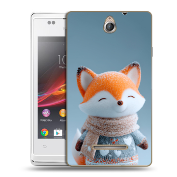 Силиконовый чехол на Sony Xperia E с принтом Лиса
