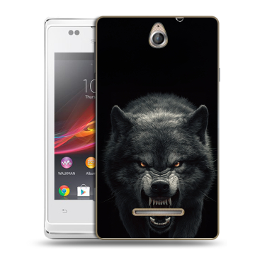 Силиконовый чехол на Sony Xperia E с принтом Волк