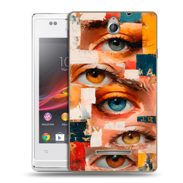Силиконовый чехол на Sony Xperia E с принтом Модный принт