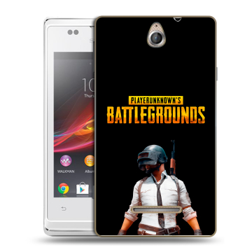 Силиконовый чехол на Sony Xperia E с принтом PUGB ПАГБ