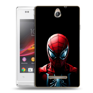 Силиконовый чехол на Sony Xperia E с принтом Spiderman Человек паук Силиконовый чехол на Sony Xperia E с принтом Spiderman Человек паук
