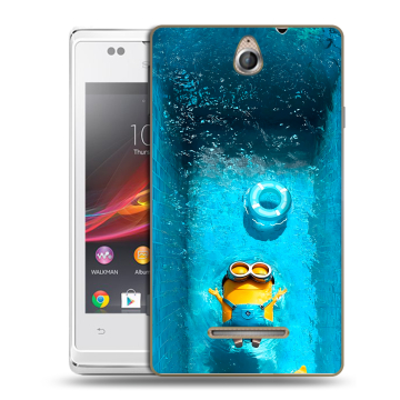 Силиконовый чехол на Sony Xperia E с принтом Миньоны Силиконовый чехол на Sony Xperia E с принтом Миньоны
