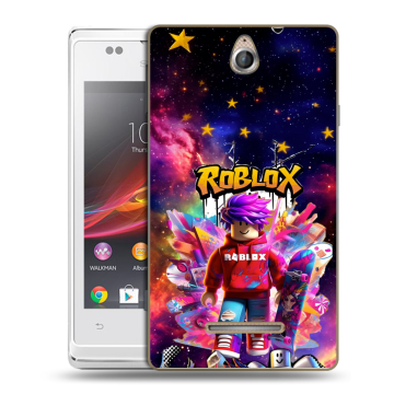 Силиконовый чехол на Sony Xperia E с принтом Roblox Роблокс Силиконовый чехол на Sony Xperia E с принтом Roblox Роблокс