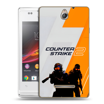 Силиконовый чехол на Sony Xperia E с принтом Counter Strike