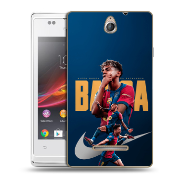Силиконовый чехол на Sony Xperia E с принтом Барселона Barca Yamal 