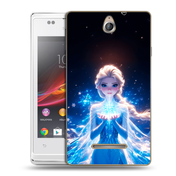 Силиконовый чехол на Sony Xperia E с принтом Холодное сердце Frozen