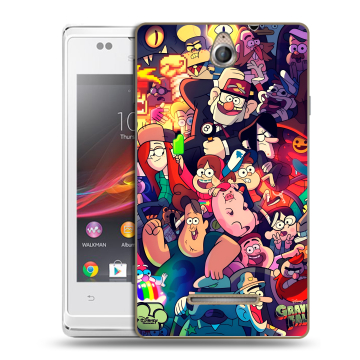 Силиконовый чехол на Sony Xperia E с принтом Gravity Falls Гравити Фолз