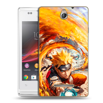 Силиконовый чехол на Sony Xperia E с принтом Аниме Наруто Naruto