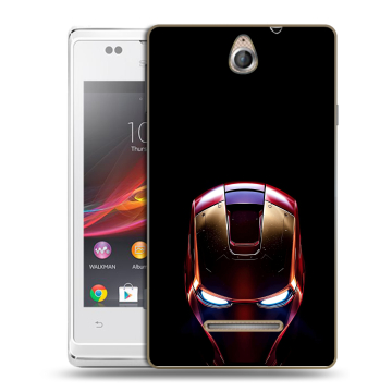 Силиконовый чехол на Sony Xperia E с принтом IronMan Железный человек