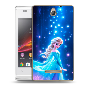 Силиконовый чехол на Sony Xperia E с принтом Холодное сердце Frozen