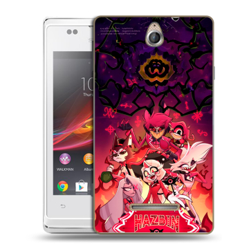 Силиконовый чехол на Sony Xperia E с принтом Hazbin Hotel Отель Хазбин