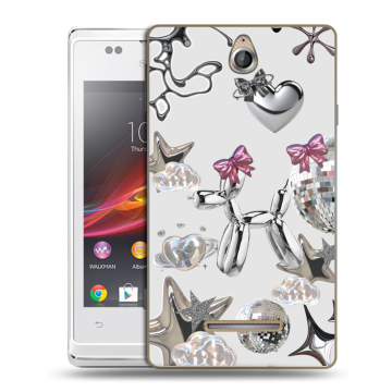 Силиконовый чехол на Sony Xperia E с принтом Y2K