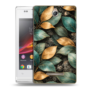 Силиконовый чехол на Sony Xperia E с принтом женский