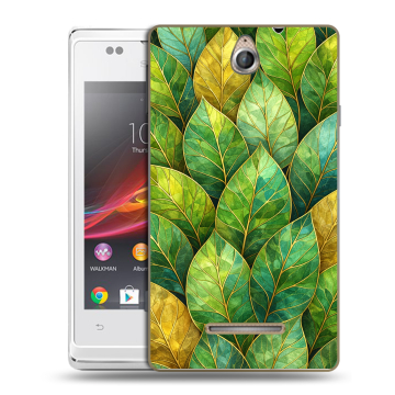 Силиконовый чехол на Sony Xperia E с принтом женский