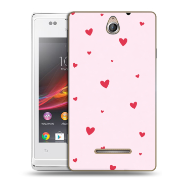 Силиконовый чехол на Sony Xperia E с принтом для девочек