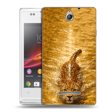 Силиконовый чехол на Sony Xperia E с принтом женский