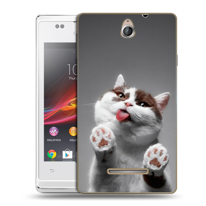 Силиконовый чехол на Sony Xperia E с принтом Коты Силиконовый чехол на Sony Xperia E с принтом Коты