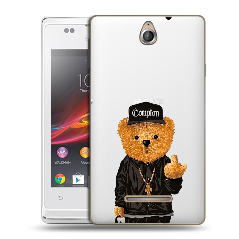 Силиконовый чехол на Sony Xperia E с принтом Мишка Силиконовый чехол на Sony Xperia E с принтом Мишка