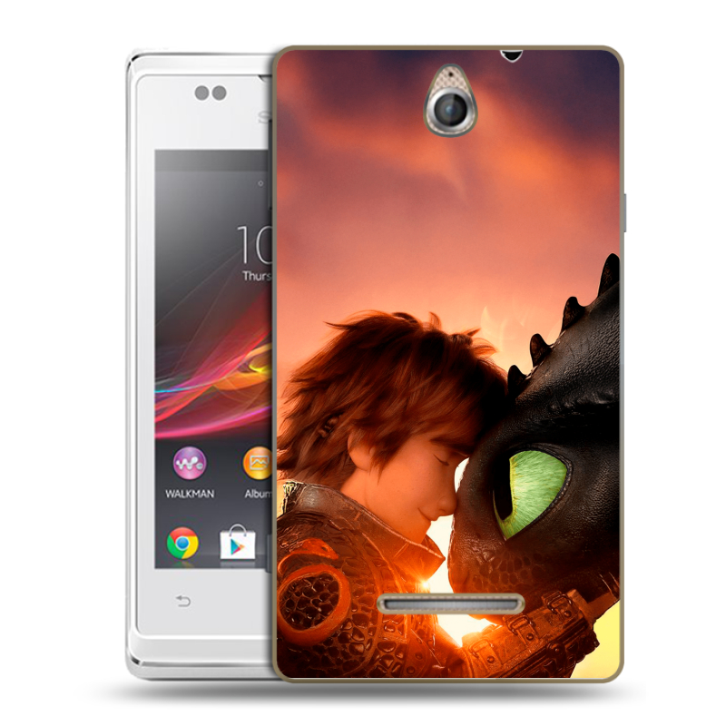 Силиконовый чехол на Sony Xperia E с принтом Как приручить дракона Силиконовый чехол на Sony Xperia E с принтом Как приручить дракона