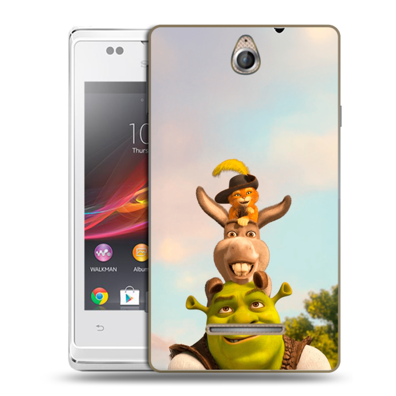 Силиконовый чехол на Sony Xperia E с принтом Шрек Shrek Силиконовый чехол на Sony Xperia E с принтом Шрек Shrek