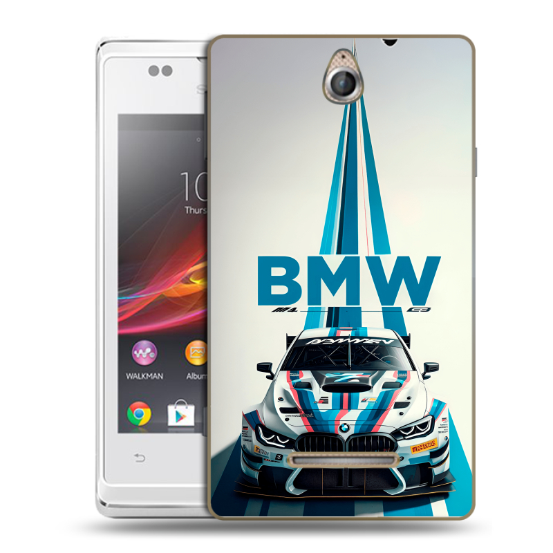 Силиконовый чехол на Sony Xperia E с принтом БМВ BMW Силиконовый чехол на Sony Xperia E с принтом БМВ BMW