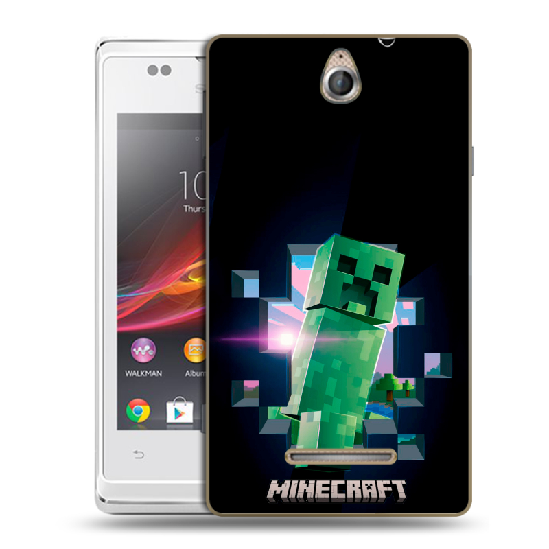 Силиконовый чехол на Sony Xperia E с принтом Майнкрафт Minecraft Силиконовый чехол на Sony Xperia E с принтом Майнкрафт Minecraft
