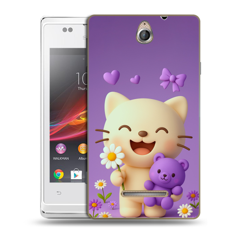 Силиконовый чехол на Sony Xperia E с принтом для девочек Силиконовый чехол на Sony Xperia E с принтом для девочек