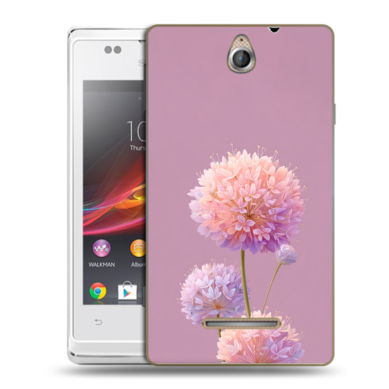 Силиконовый чехол на Sony Xperia E с принтом Цветы Силиконовый чехол на Sony Xperia E с принтом Цветы