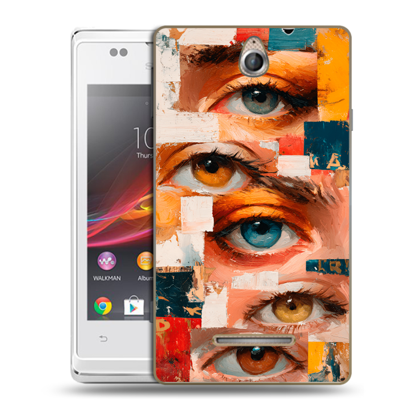 Силиконовый чехол на Sony Xperia E с принтом Модный принт Силиконовый чехол на Sony Xperia E с принтом Модный принт
