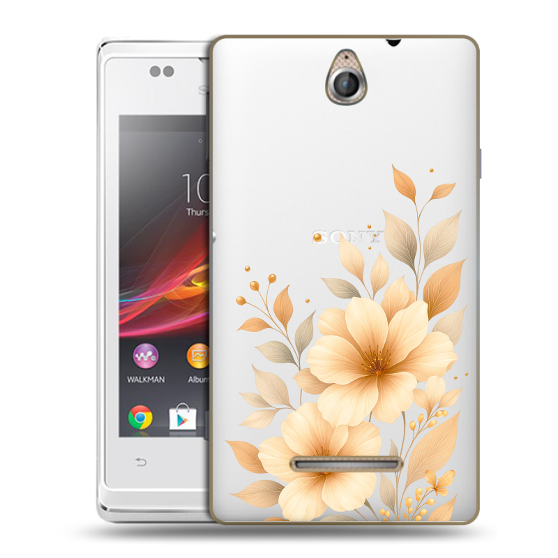 Силиконовый чехол на Sony Xperia E с принтом для девушки Силиконовый чехол на Sony Xperia E с принтом для девушки